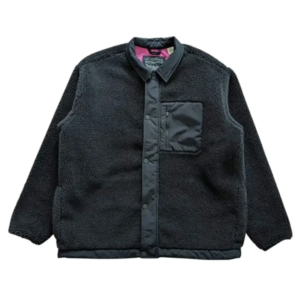 Levi's‎ Buchanan Sherpa Men's Jacket Size Small Black Meteorite - Picture 2 of 16